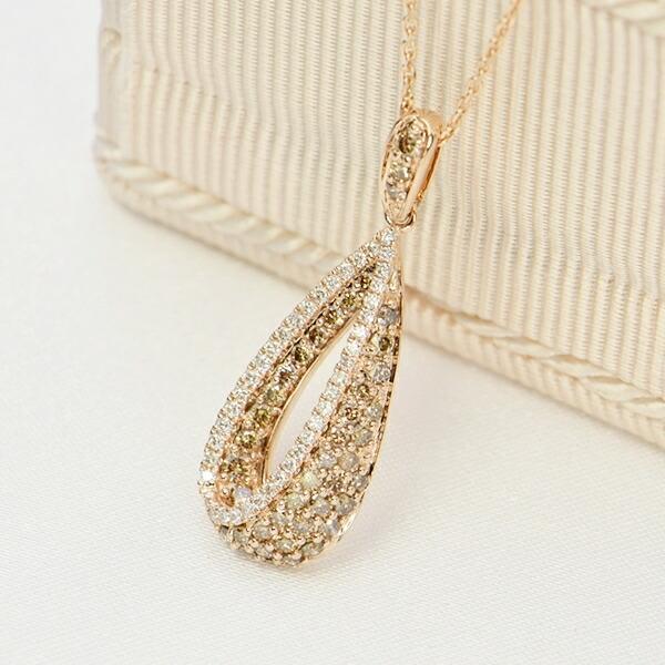 限定値下】新品未使用　K18WG ブラウンダイヤモンド0.6ctUP ペンダント 楽天市場】K18PG 一粒 ブラウン ダイヤモンド ネックレス【0.5ct