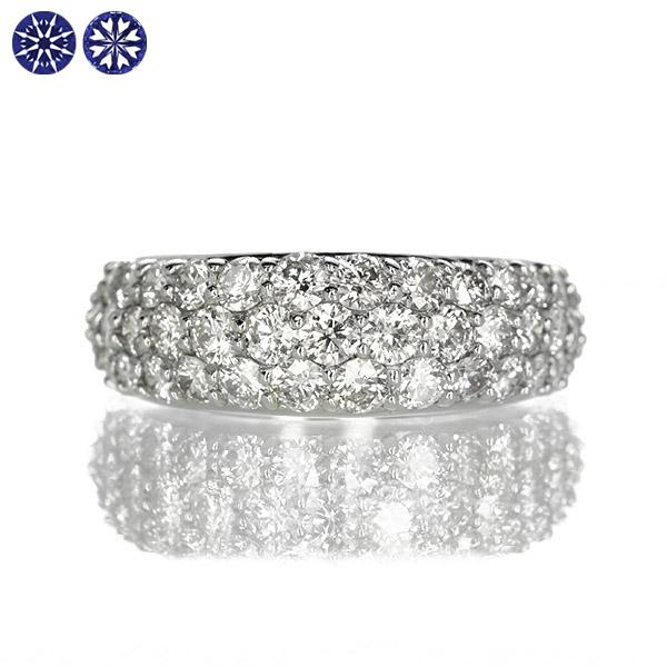 2カラット ダイヤモンド リング パヴェ Pt900 プラチナ 2.0ct ハート 