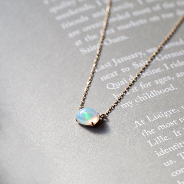 ジュエリーフィガロ ネックレス K10 YG オパール イエローゴールド 10k