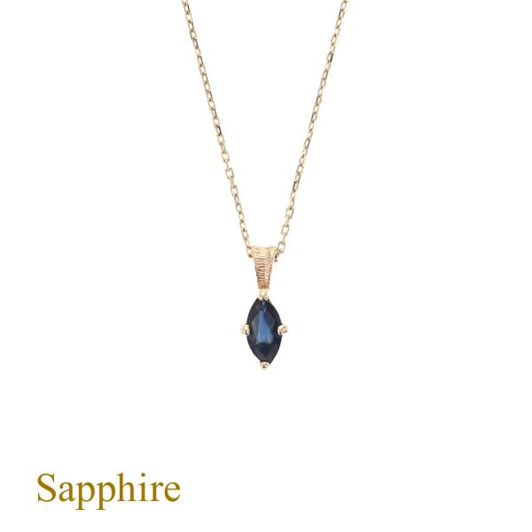ジュエリーフィガロ ネックレス K10 YG サファイア イエローゴールド