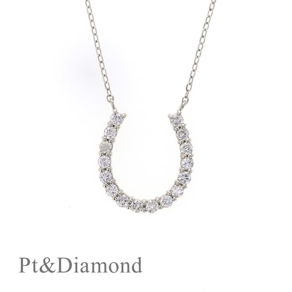 ジュエリーフィガロ ネックレス プラチナ ダイヤモンド 馬蹄 ホース