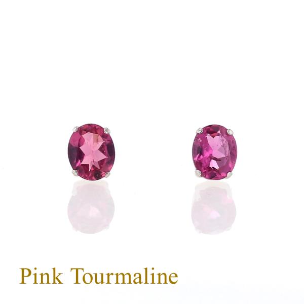 ジュエリーフィガロ ピアス ピンクトルマリン プラチナ PT900 10月