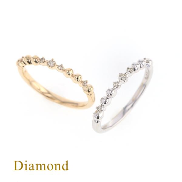 ジュエリーフィガロ リング ダイヤモンド K10 YG WG 指輪 ピンキー