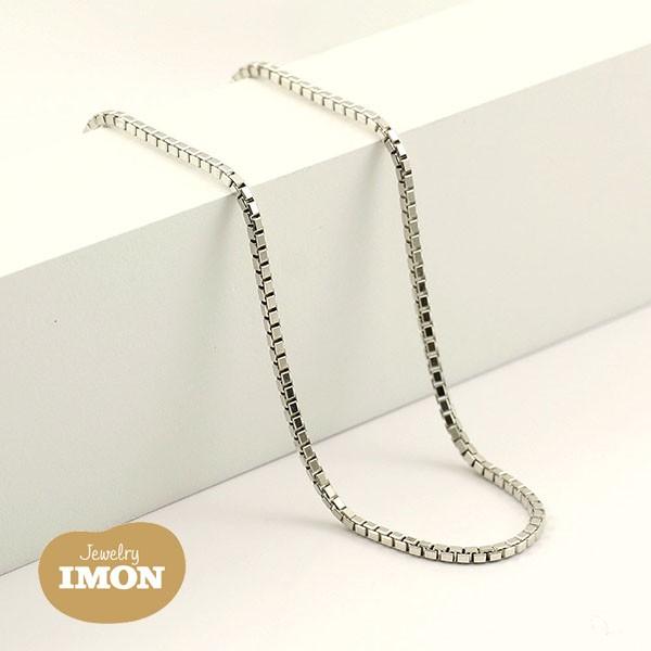 新品」18金 K18WG ベネチアン 幅1.1mm 50cm ホワイトゴールド