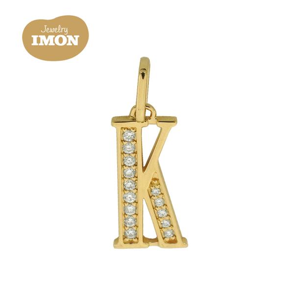 K18YG『K』イニシャルペンダントネックレス D:0.09ct 45cm AGAN001740_K_999_0_20250303130