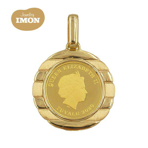 純金K24 K18 ペンダント 新品」純金 K24 ホース 馬 コイン 1/5oz K18 枠 ペンダント : Jewelry