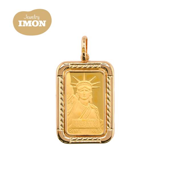 新品」純金 K24 リバティ インゴット 5g K18 枠 ペンダント : Jewelry