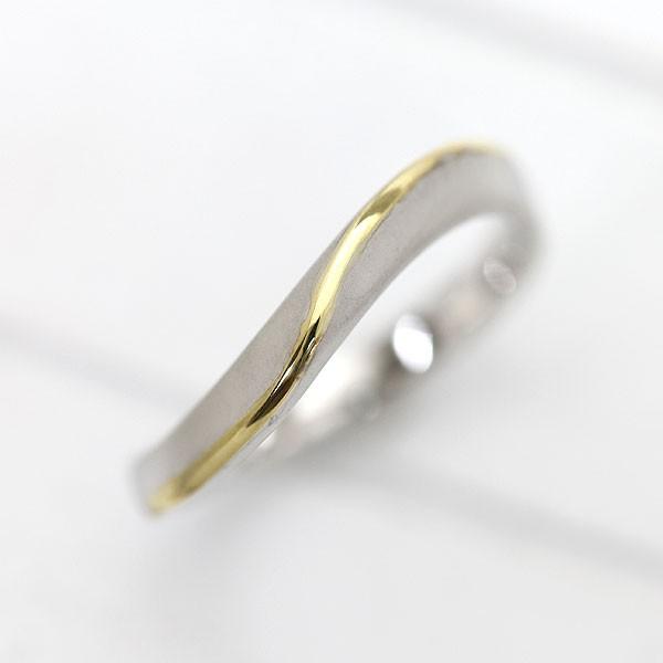 結婚指輪 コンビ プラチナ PT900 ゴールド K18YG 刻印無料 メンズ S字