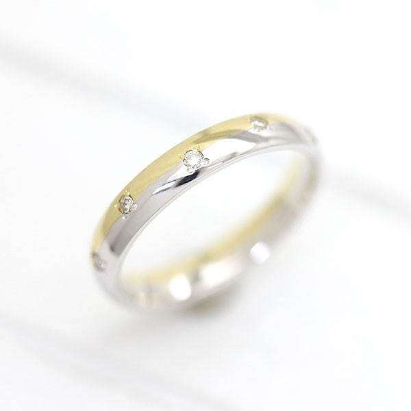 結婚指輪 コンビ プラチナ PT900 ゴールド K18YG レディース 単品