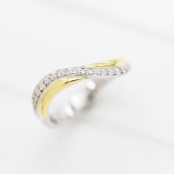 結婚指輪 コンビ プラチナ PT900 ゴールド K18YG レディース 単品