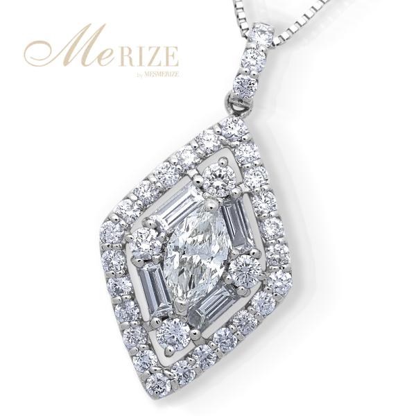 pt900 K18 天然 大粒 ダイヤ 1.0ct パヴェ ネックレス プラチナ 