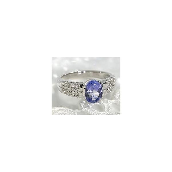天然 タンザナイト 1.0ct 大粒 一粒 ダイヤ リング K18 ゴールド各色 