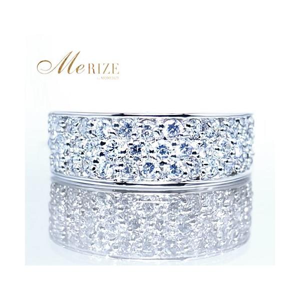 プラチナ ダイヤ パヴェリング 10号 天然 ダイヤ 0.77ct エタニティ パヴェ リング フチあり 指輪 K18