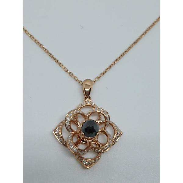 K18pg ブラックダイヤ Micoのk18pg ダイヤ ジュエリー デザイン ネックレス 花モチーフ ネックレス Mico67 ジュエリー Mico