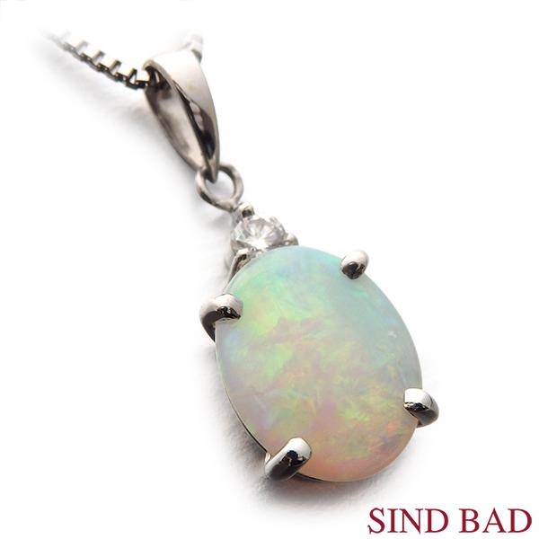 オーストラリア オパール プラチナ ペンダント ヘッド 1.1ct 10月 