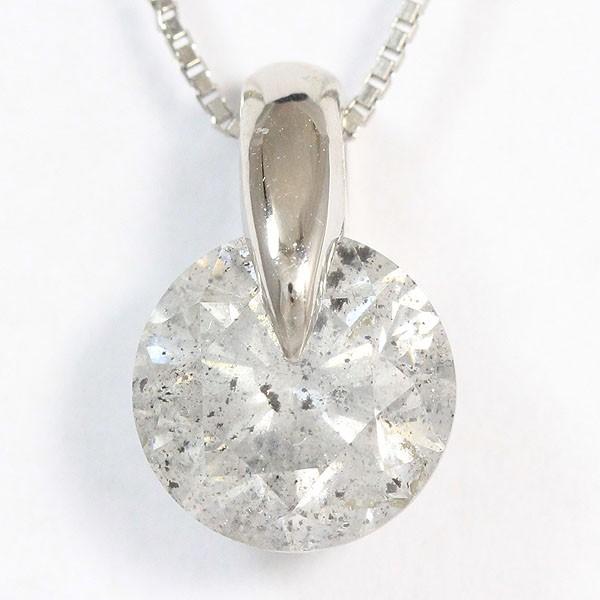 ネックレス H/I1/F 鑑定書付き 一粒石 ダイヤモンド 3.119ct プラチナ 