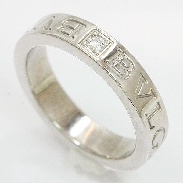 Bvlgari ブルガリ リング ダブルロゴ ダイヤモンド 9号 18金ホワイトゴールド K18wg 中古 ブランド ジュエリー 新品仕上げ済み Netshop 1 とーたる 通販 Yahoo ショッピング