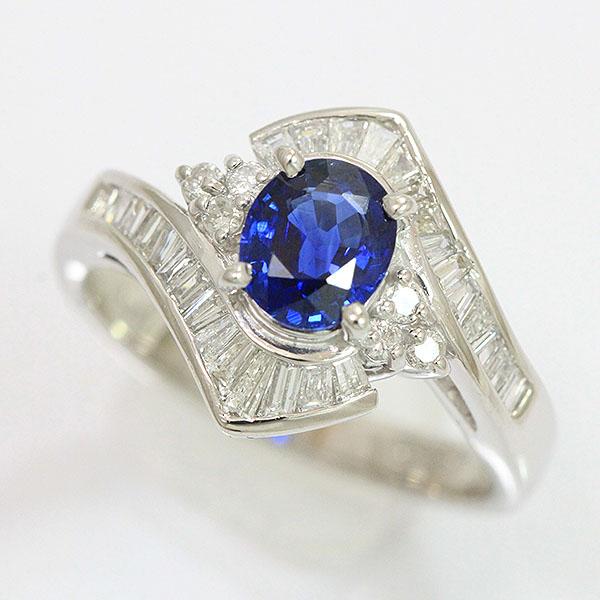 ❤️13号 pt900 ダイヤモンド＆サファイア ☆ エタニティ リング 指輪