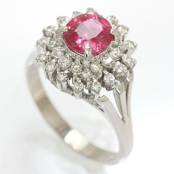 リング ルビー 1.67ct ダイヤモンド 計0.56ct 12号 プラチナ(Pt900  