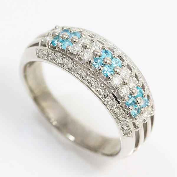 リング パライバトルマリン 計0.21ct/ダイヤモンド 計0.45ct 11号 