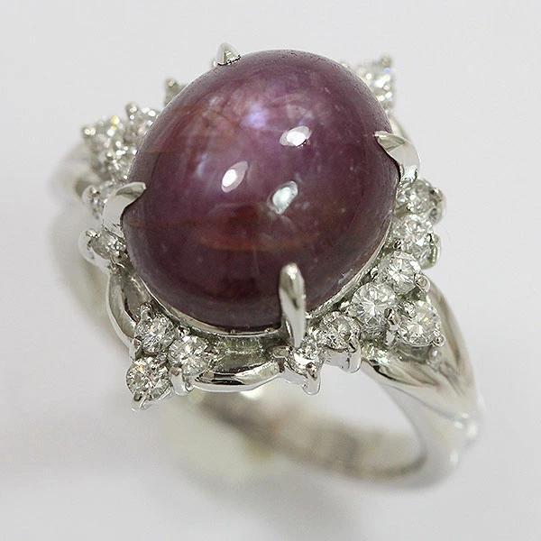リング パープルスターサファイア 7.91ct/ダイヤモンド 計0.34ct リング パープルスターサファイア 7.91ct/ダイヤモンド 計0.34ct