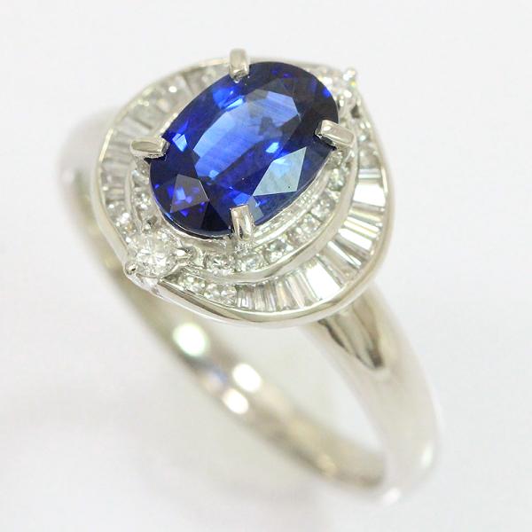 サファイア 1.52ct/ダイヤモンド 計0.43ct リング 12.5号 プラチナ 
