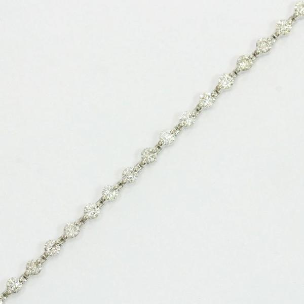 テニスブレス ダイヤモンド 計2.11ct プラチナ(Pt850) 【中古 