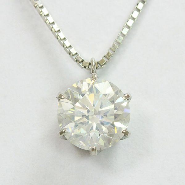 ネックレス ラウンドブリリアントカット ダイヤモンド1.007ct/I/SI2/GD
