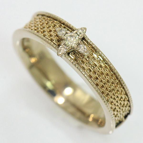Kashikey(カシケイ) クロス リング ブラウンダイヤモンド 計0.10ct 17