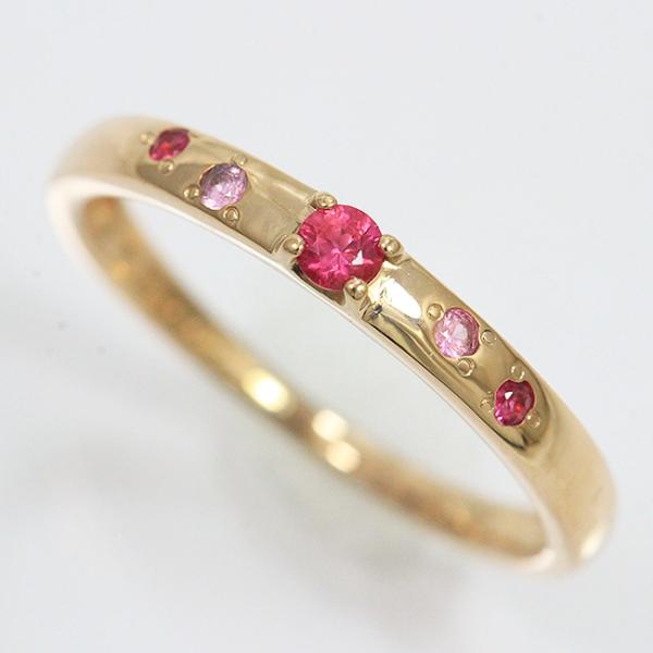 STAR JEWELRY K18 カラフルエタニティピンク サファイア 10号 STAR JEWELRY K18 カラフルエタニティピンク サファイア 10号