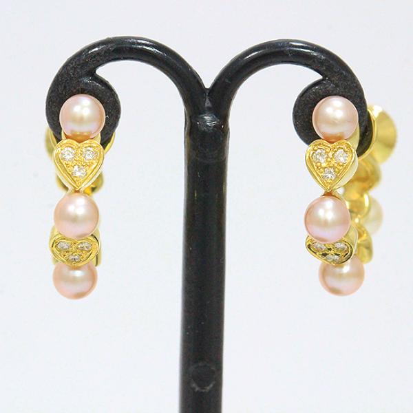 MIKIMOTO(ミキモト) イヤリング 真珠 ハート パール/ダイヤモンド 18金