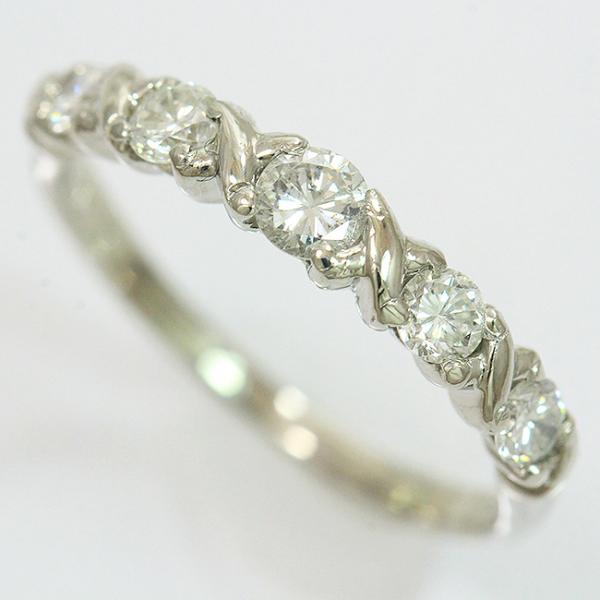 ダイヤモンド 計0.54ct リング 15号 プラチナ(Pt900) 【中古