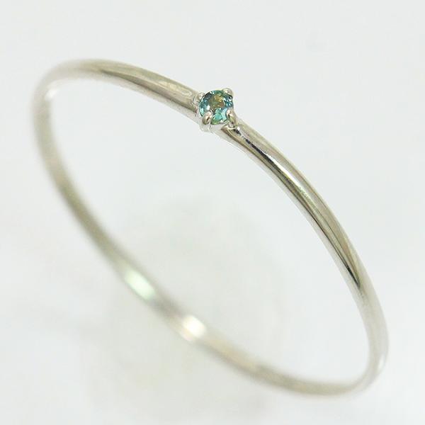 アレキサンドライト 0.01ct リング 9号 10金ホワイトゴールド(K10WG