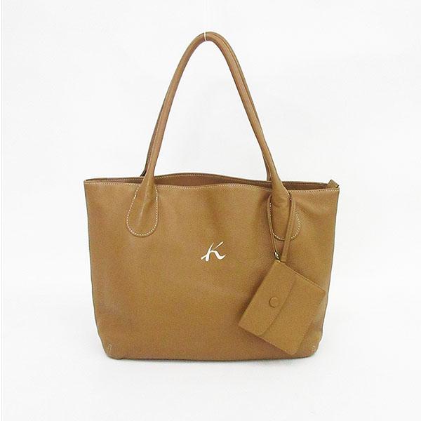 Kitamura(キタムラ ) トートバッグ ポーチ付き 茶 ブラウン レザー