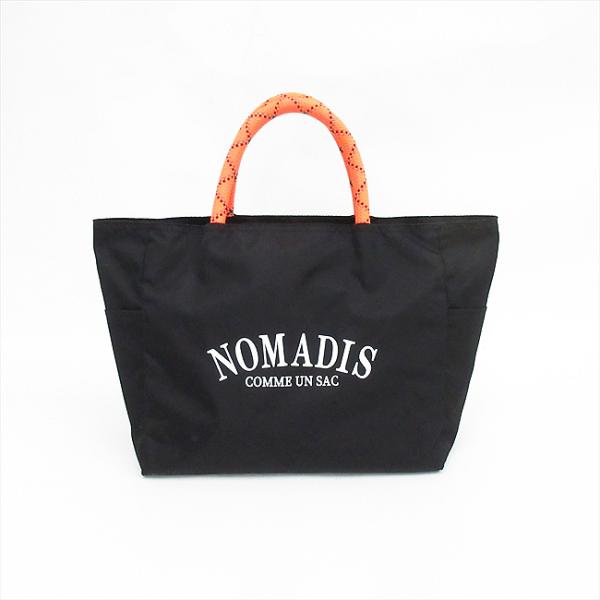 NOMADIS(ノマディス) トート ハンド バッグ 黒×オレンジ ナイロン