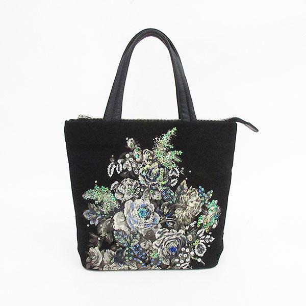 Think Bee！(シンクビー) フラワー トートバッグ 黒 ブラック