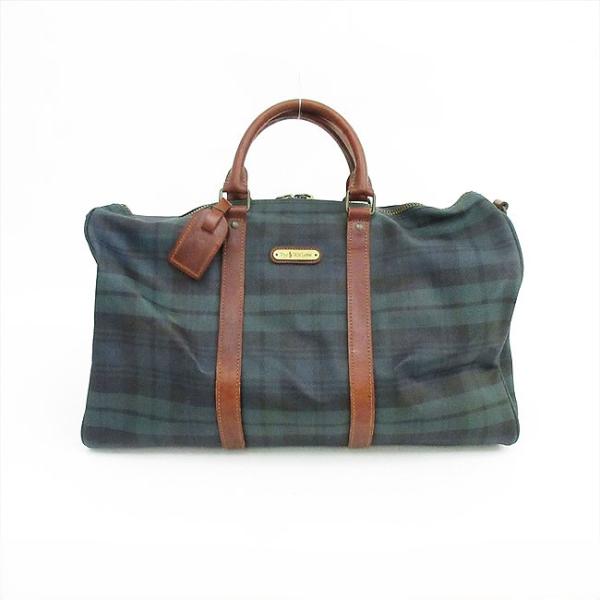 POLO RALPH LAUREN（ポロラルフローレン） チェック ボストンバッグ 緑