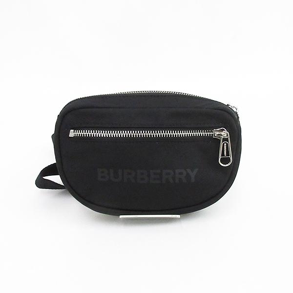 BURBERRY(バーバリー) ロゴ ボディ ウエスト バッグ 黒 ブラック