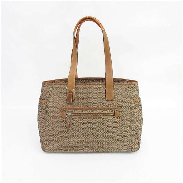 COACH(コーチ) ミニシグネチャー マザーズトートバッグ 5707 茶