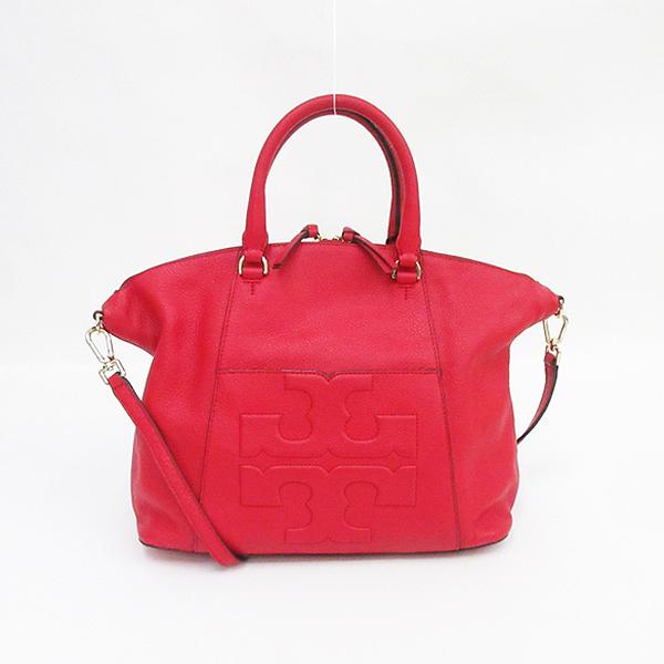 美品 トリーバーチ 2way ショルダーバッグ  レッド TORY BURCH(トリーバーチ) 2WAYバッグ ハンド ロングショルダー 斜め