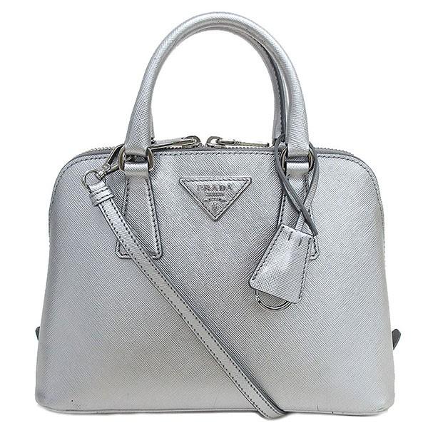 Prada プラダ 2way ハンド ロングショルダーバッグ 斜め掛け シルバー サフィアーノ ブランドバッグ 中古 Netshop 1 とーたる 通販 Yahoo ショッピング