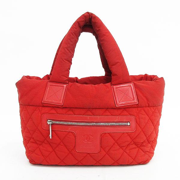 Chanel シャネル コココクーン スモールトートバッグ 赤 レッド ナイロン ブランドバッグ 中古 Netshop 1 とーたる 通販 Yahoo ショッピング