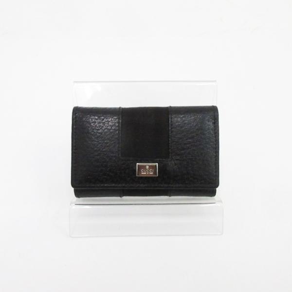 GUCCI(グッチ) 6連 キーケース ロゴプレート 0330416 黒 ブラック
