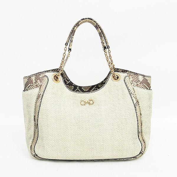 Salvatore Ferragamo(サルヴァトーレ・フェラガモ) メッシュ/パイソン  