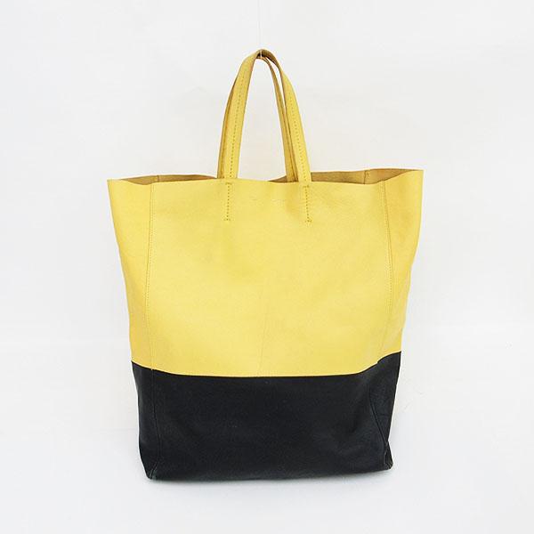 CELINE(セリーヌ) ホリゾンタルカバ トートバッグ 黄色イエロー×黒