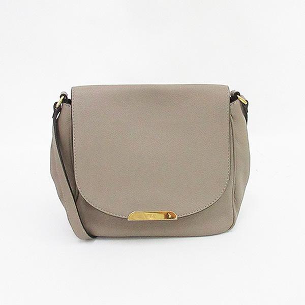 FENDI(フェンディ) ロングショルダーバッグ 斜め掛け グレー レザー