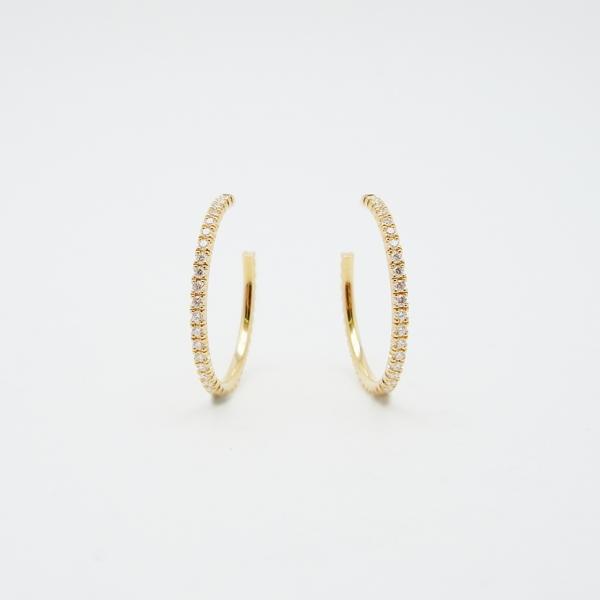 美品 カルティエ エタンセル ドゥ フープイヤリング ピアス ホワイトゴールド ETINCELLE DE CARTIER カルティエ エタンセル ドゥ ピアス