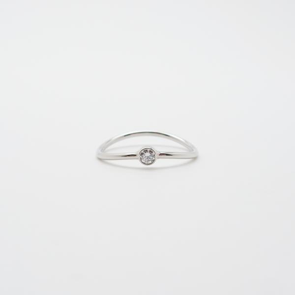 磨き済】ティファニー ウェーブ シングルロウリング 6.5号 6972