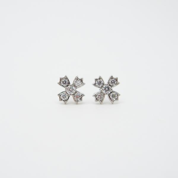 TIFFANY&Co.（ティファニー） フローレット ピアス ダイヤモンド Pt950