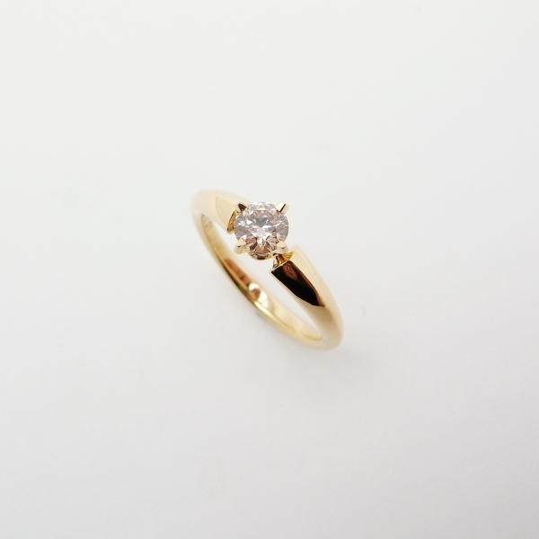 カシケイ ブラウンダイヤモンド ソリティア リング 10号 0.32ct 0.01ct